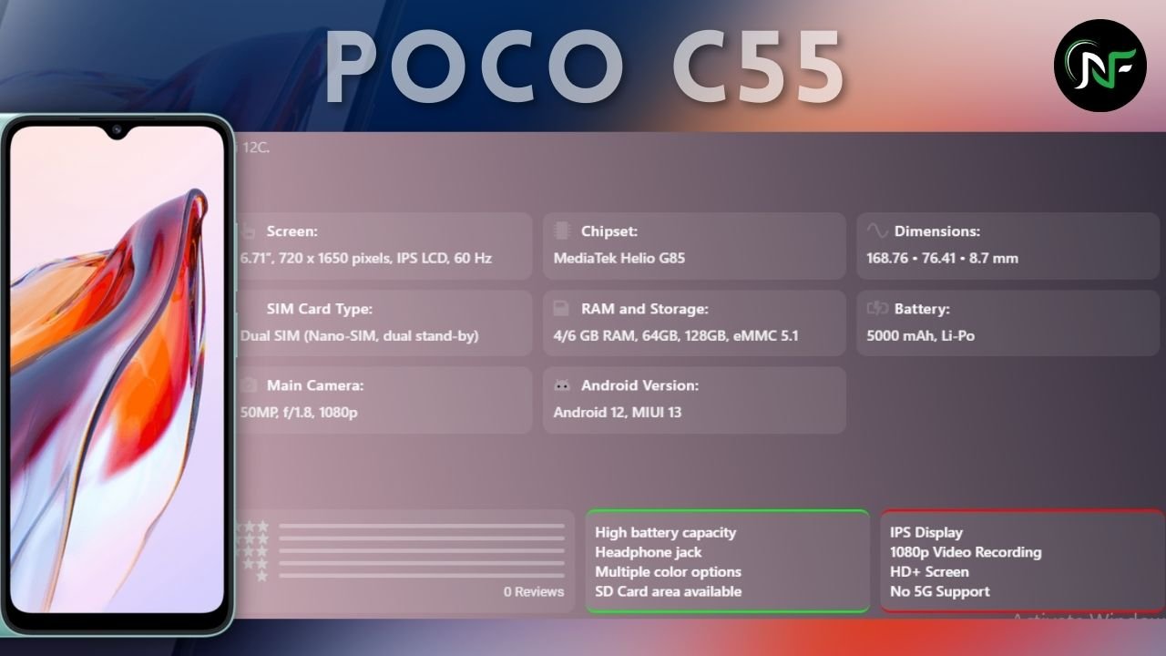 Poco c55 Full Specs