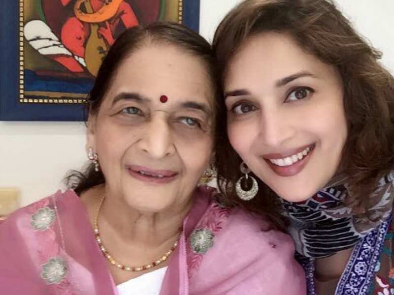 Madhuri dixit with his mother