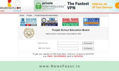 PSEB 10th Result 2023 Link Official Website direct link here pseb.ac.in