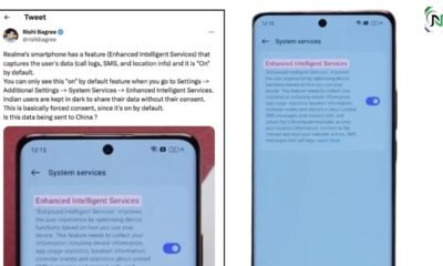 Realme New Feature Enhanced Intelligent Services was removed, this feature was accused of Stealing Personal data