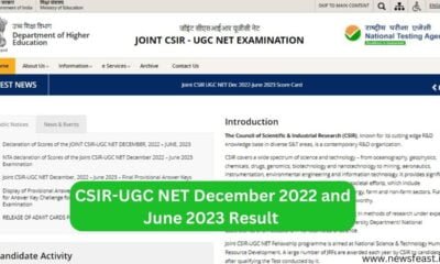 CSIR-UGC NET December 2022 and June 2023 Result