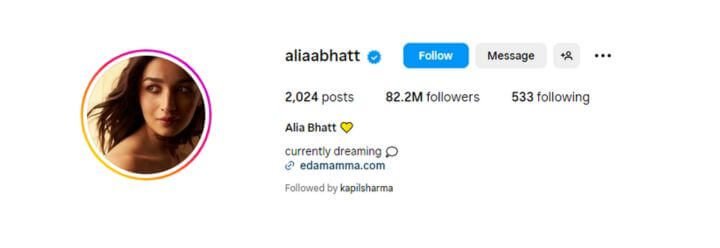 ALIA BHATT INSTA HANDLE