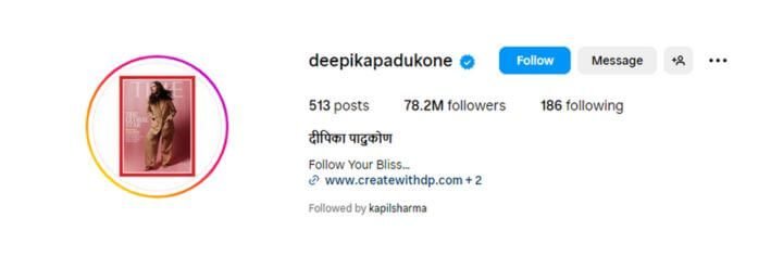 DEEPIKA PADUKONE INSTA HANDLE