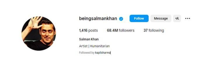 SALMAN KHAN INSTA HANDLE